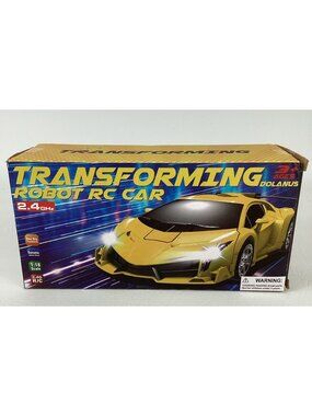 Dolanus Transforming Robot RC Car Yellow Super Roadster Speed Car Remote Control